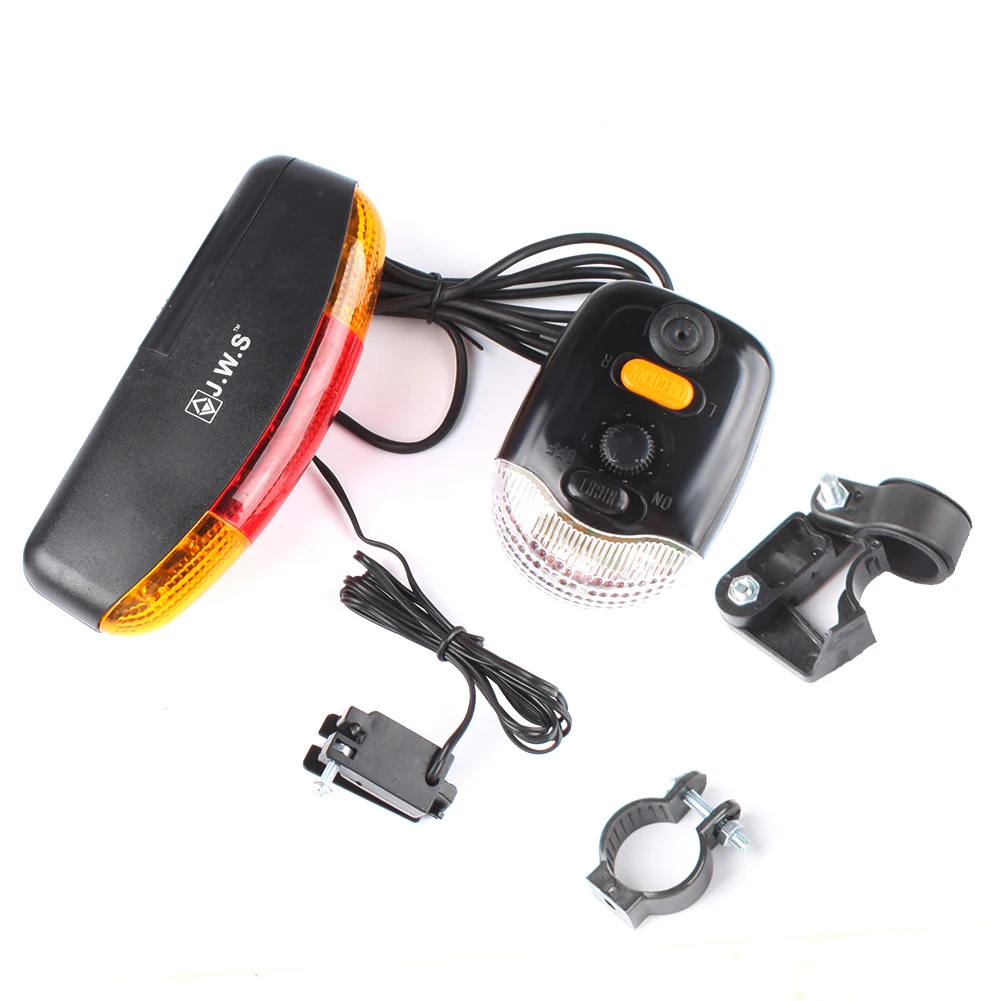 Luz multifuncional para bicicleta, seguridad en la oscuridad, señal de giro para bicicleta, lámpara de freno direccional, bocina de sonido, juego de montaje fijo