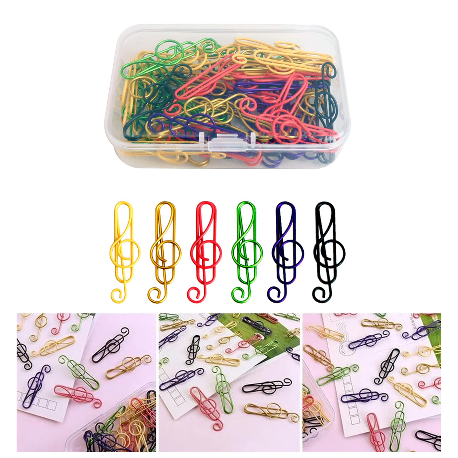 100x Paperclip School Notebook Memo Paperclip Document 40X12Mm Accessoires