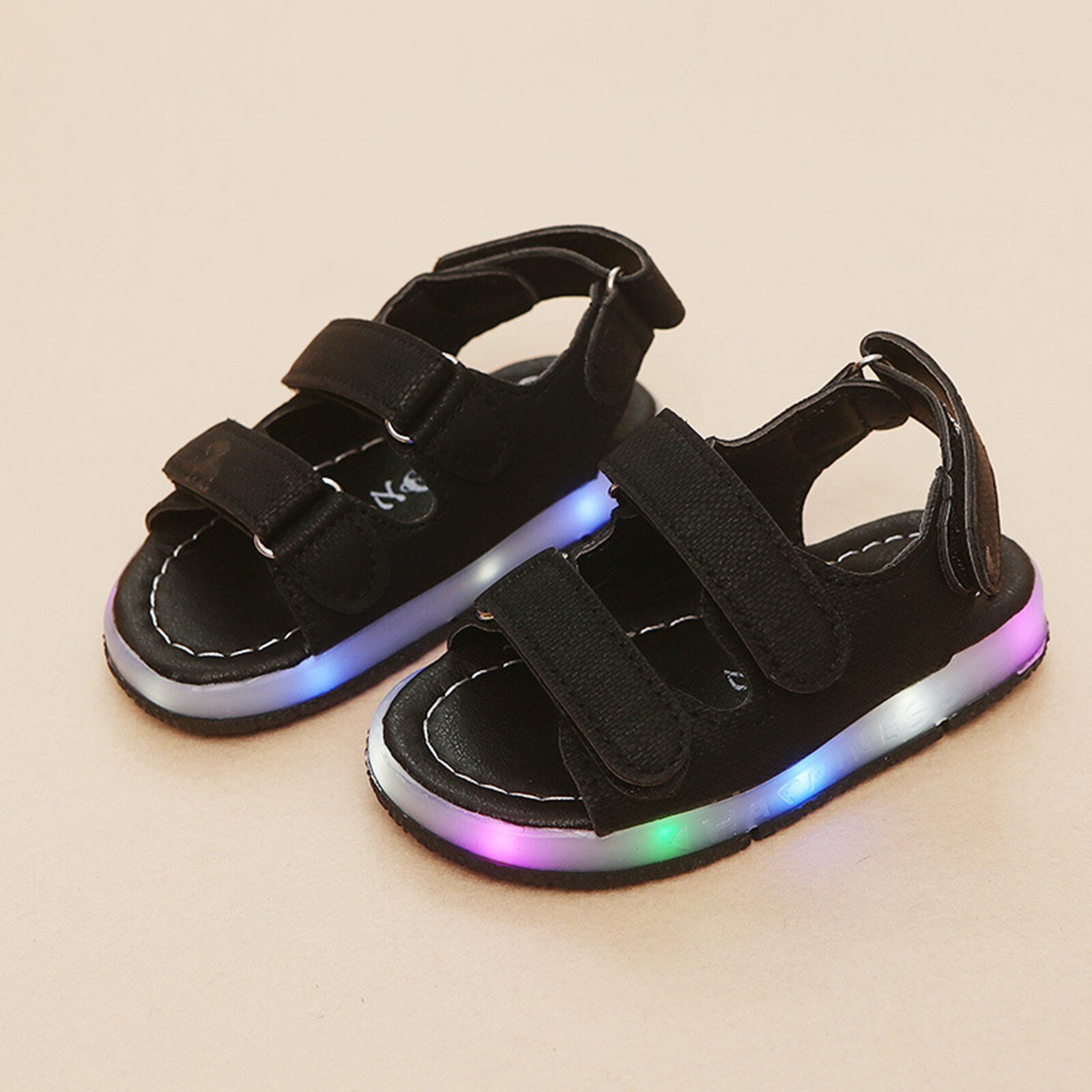 Children Led Light Luminous Sandals Casual Shoes Non-slip Soft Sole Baby Boys And Girls Beach Sneakers Sandals