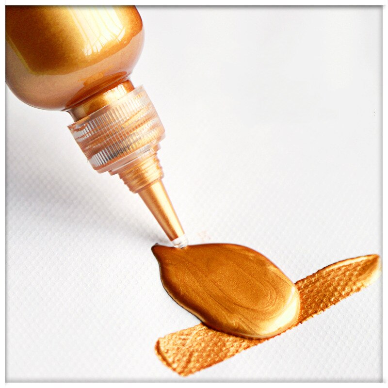 60ml Acrylic Paint Gold Paint Metallic Waterproof Not Faded for Statuary Coloring DIY Hand Clothes Painted Graffiti Pigments: Bronze