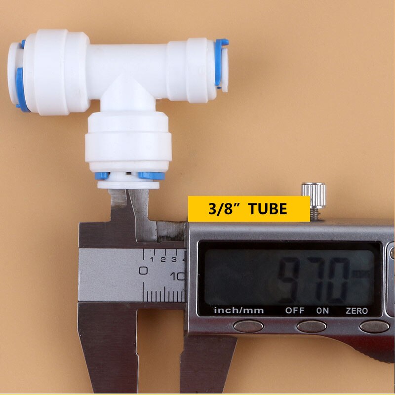 Tubo de conexión rápida en T de 1/4 ", 3/8" a 3/8 "de diámetro Chang 233mm, MM, MM, conexión rápida