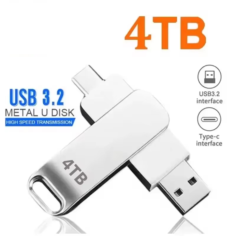 16TB USB 3.2 Flash Drives High Speed Transfer Metal Pendrive Memory card Pendrive Flash Disk Memoria Waterproof Stick: Yellow