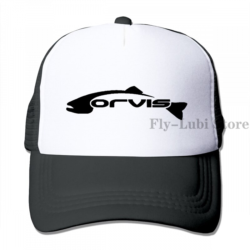 Corvis Fly Fishing Baseball cap men women Trucker Hats adjustable cap: 3-Black