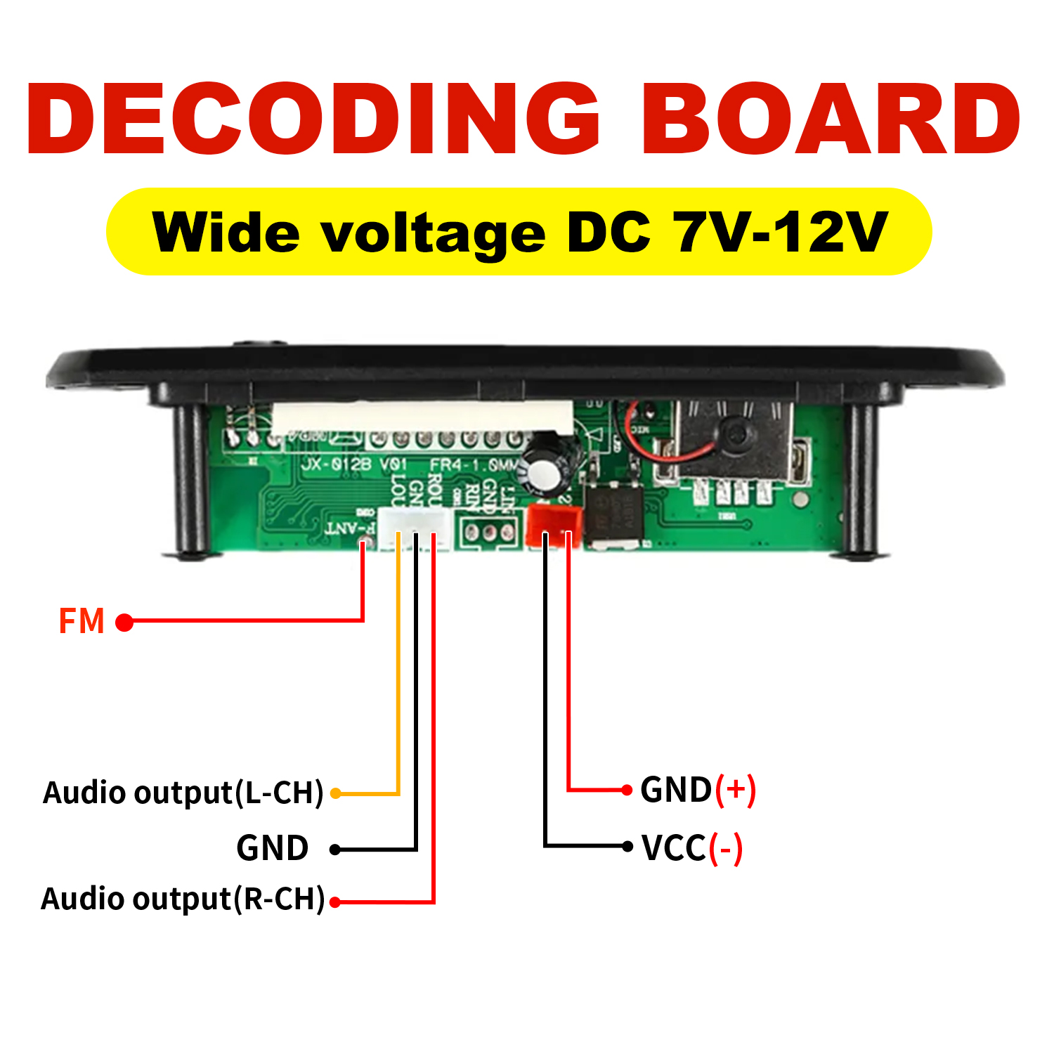12V Bluetooth 5.0 Odtwarzacz MP3 Bezprzewodowa płyta dekodera Przełączanie folderów USB TF FM Radio Moduł wywołania Zestaw samochodowy do głośnika