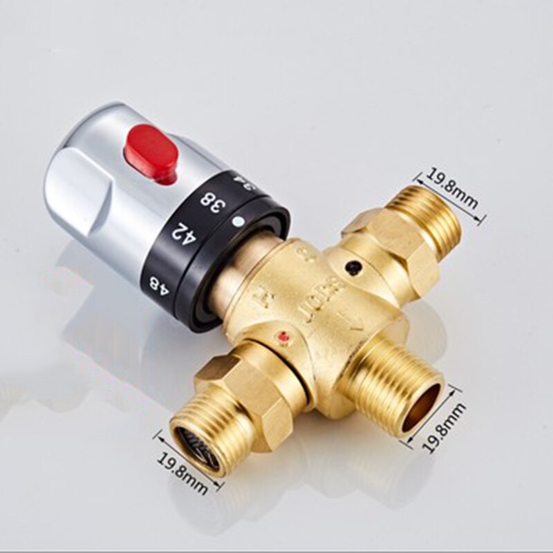 Brass Thermostatic Mixing Valve Constant Water Temperature Shower Faucet Valve Thermostat Bathroom Kitchen Tap Valve: B
