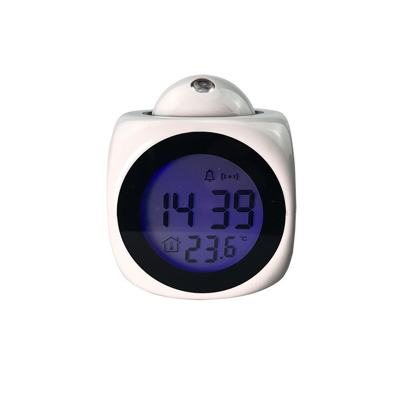 Multifunctionele Projectie Wekker, Led Projectie: white