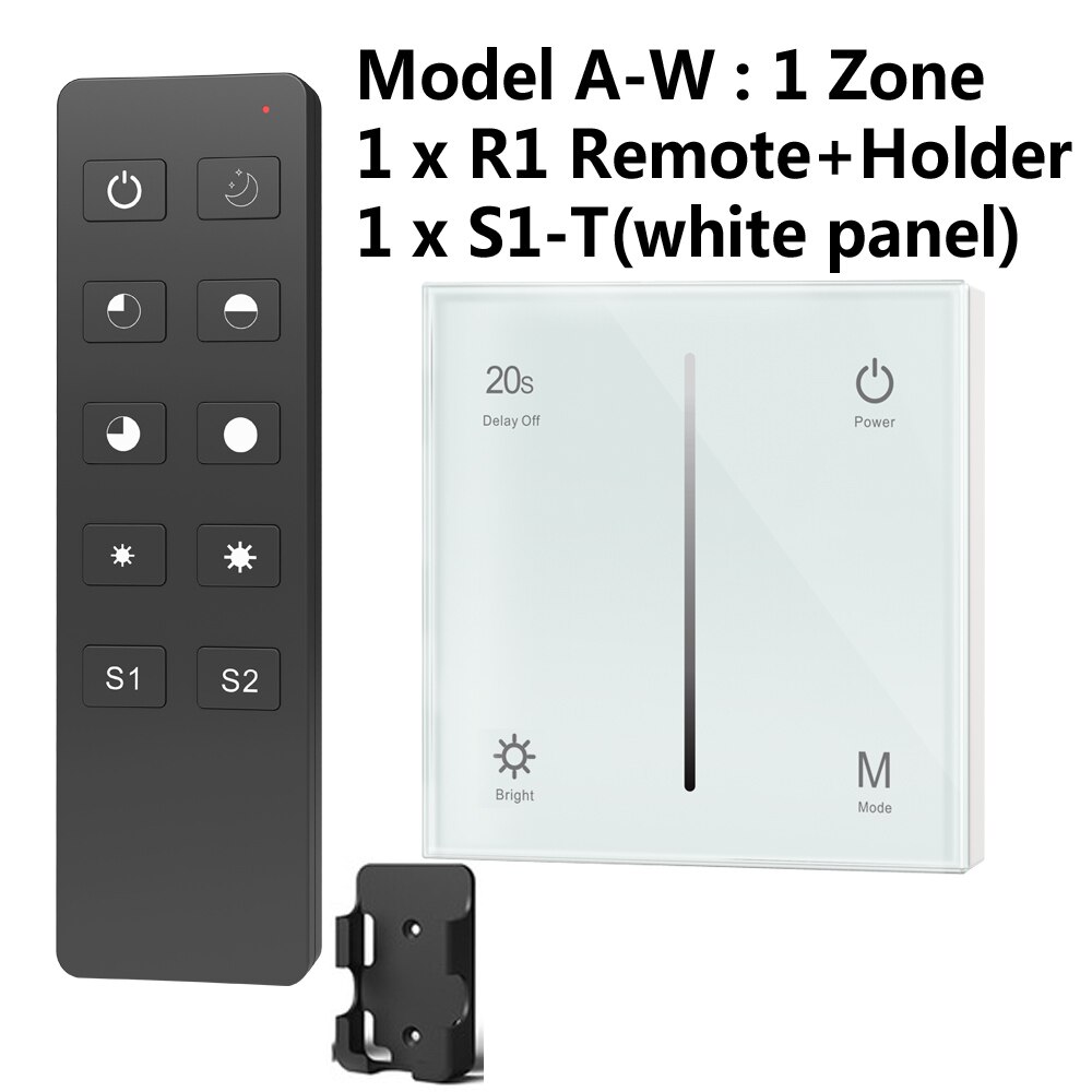 AC Triac LED Dimmer 220V 230V 110V Drahtlose RF Dimmbare Knopf Schalter Mit 2,4G Fernbedienung für Einzelne Farbe LED-lampe Lampen: Modell A Weiß