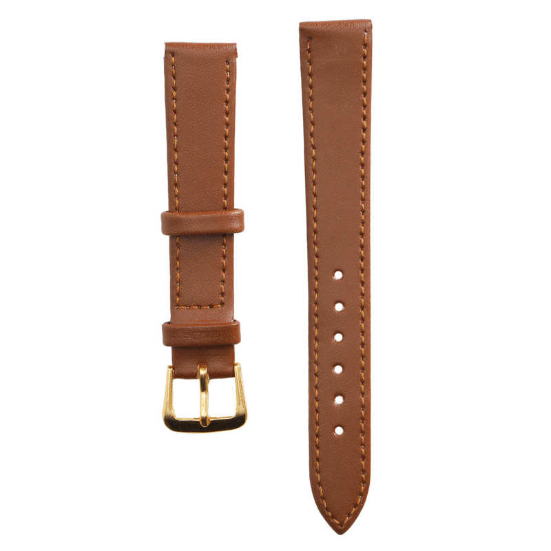 Children's watch, children's watch for boys, unisex universal pin buckle watch band, pu leather replacement watch strap: 16mm brown