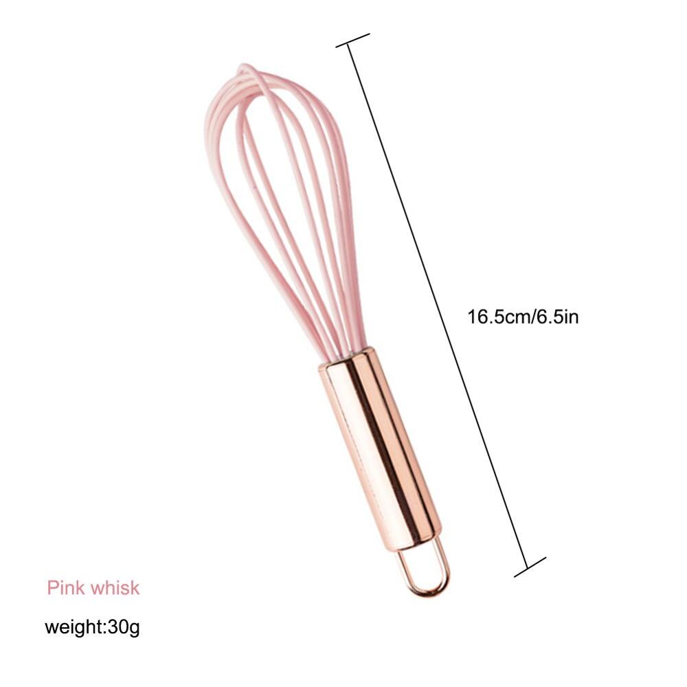 Pink Silicone Cookware Set Non-Stick Spatula Brush Scraper Pasta Server Egg Beater Kitchen Cooking Tools Kitchenware Cookware