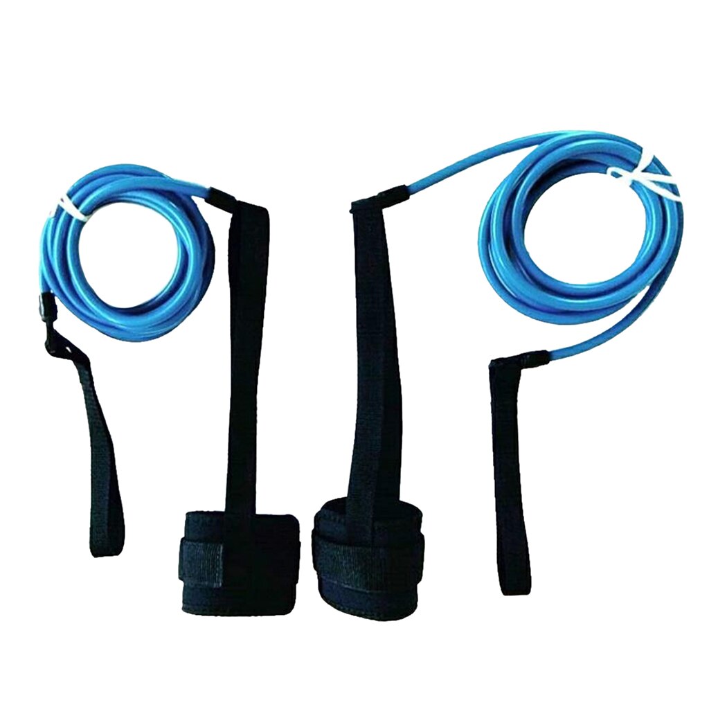 Swim Trainer Belt - Adult & Kids Resistance Band - Swimming Pool Training Aid Tether: Adults Blue