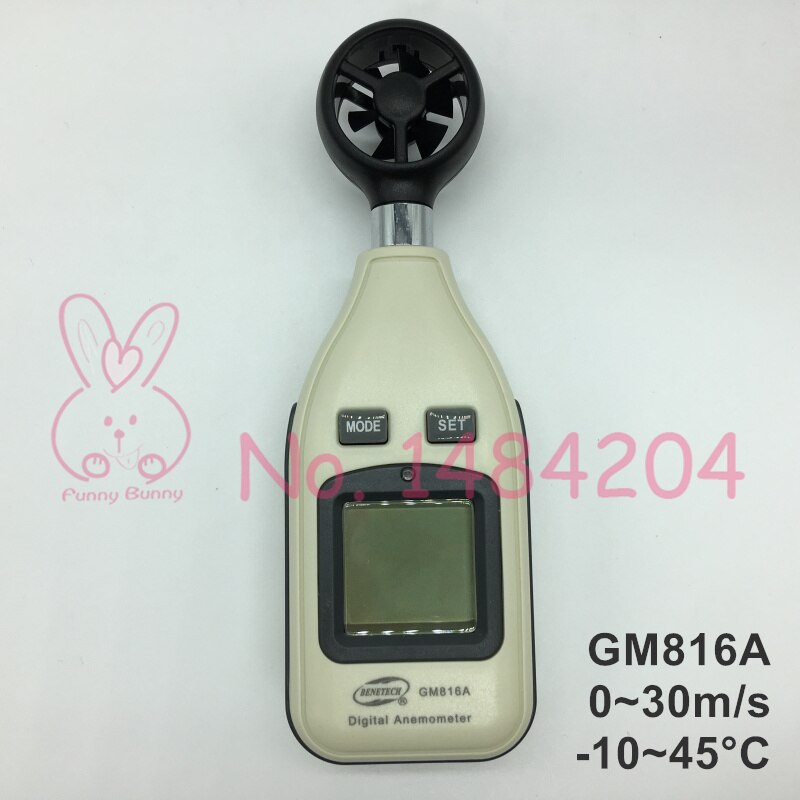 Handheld Vane Anemometer GM816A Air Velocity Air Temperature Wind Speed Meter Mini Air Flow Meter