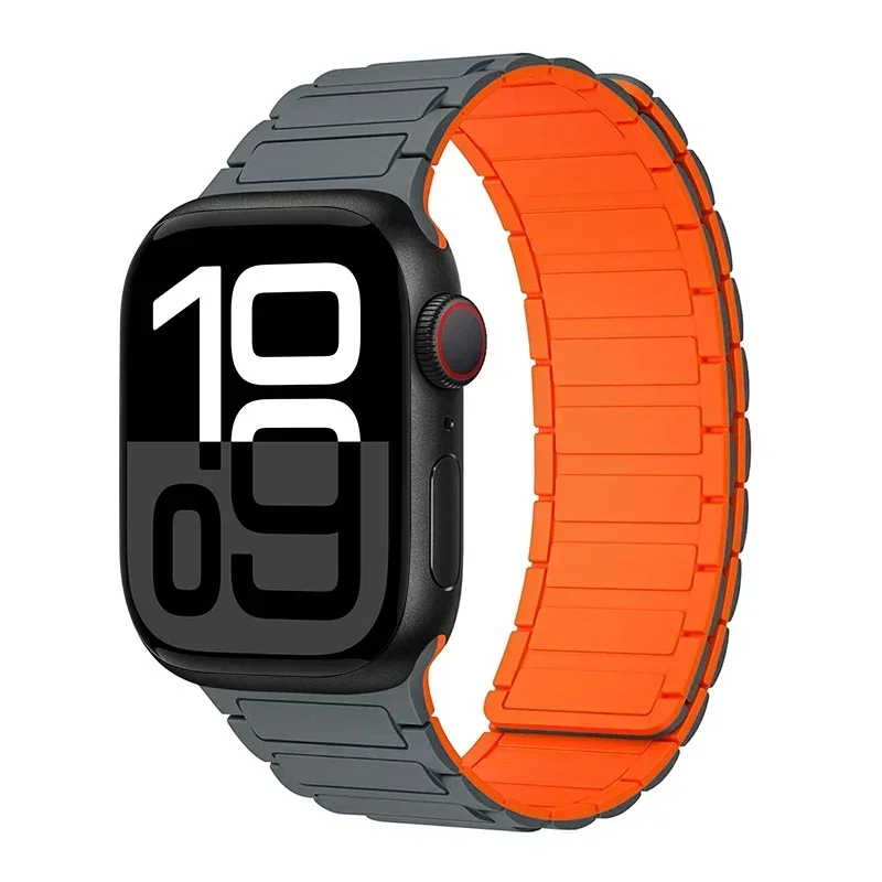 Magnetarmband für Apfel Uhr Band 45 mm 44 mm 40 mm 46 mm 41 mm 42 mm 38 Silikonarmband iWatch Serie 8 7 6 Se 9 10 Ultra 2 49 mm