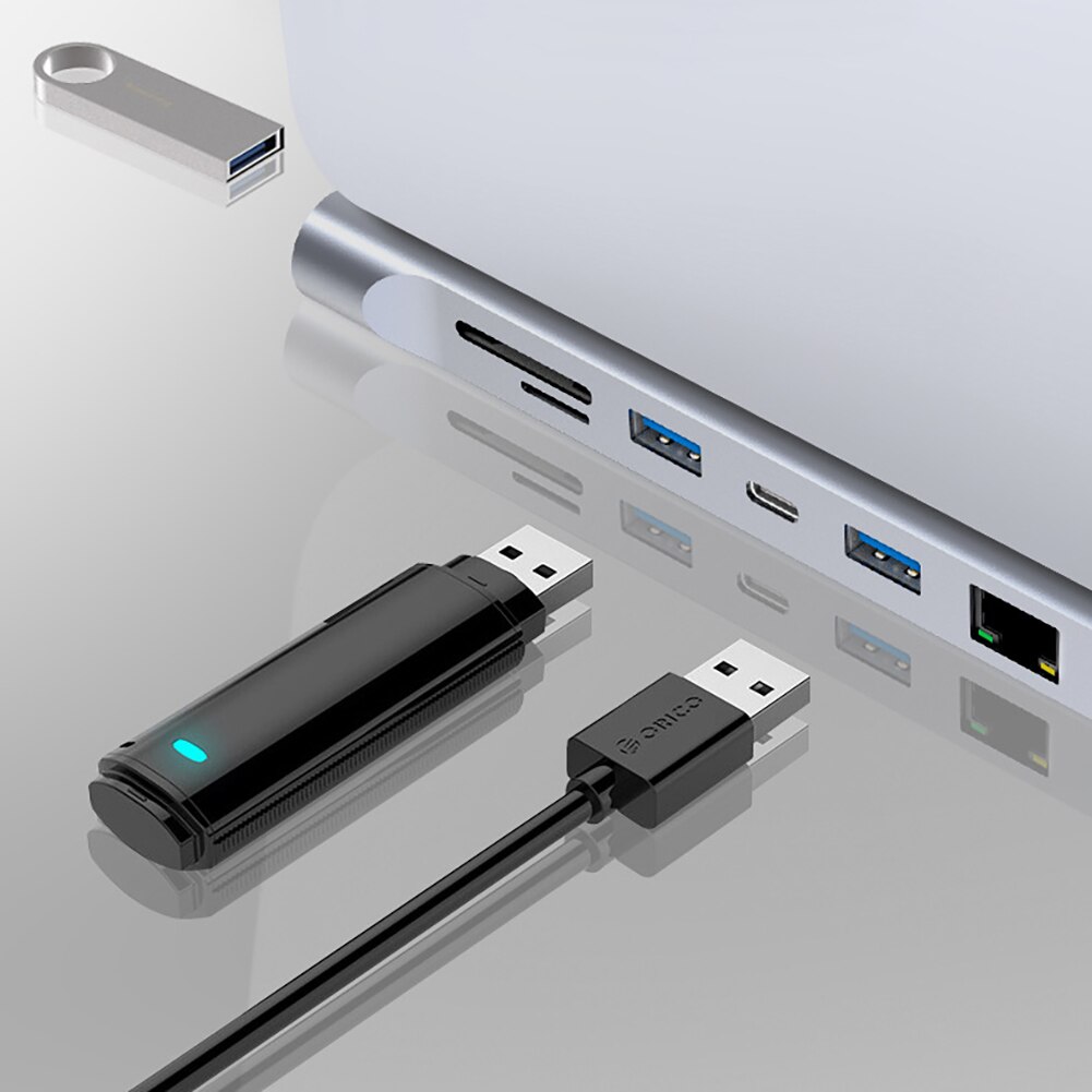 Laptop Docking Stations Cable Hub 12 in 1 Type-c to Dual VGA/USB 3.0 Hub/PD/RJ/Micro-SD/TF Card Dock Adapter up to 87W