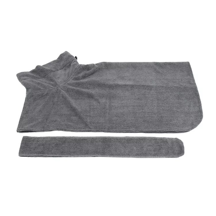 Pies szlafrok Pet suszenie płaszcz chłonny szlafrok ręcznik kąpielowy Labrador Retriever ręcznik kąpielowy wilgoć Pet szlafrok pies: GREY / L For 25-35KG DOG