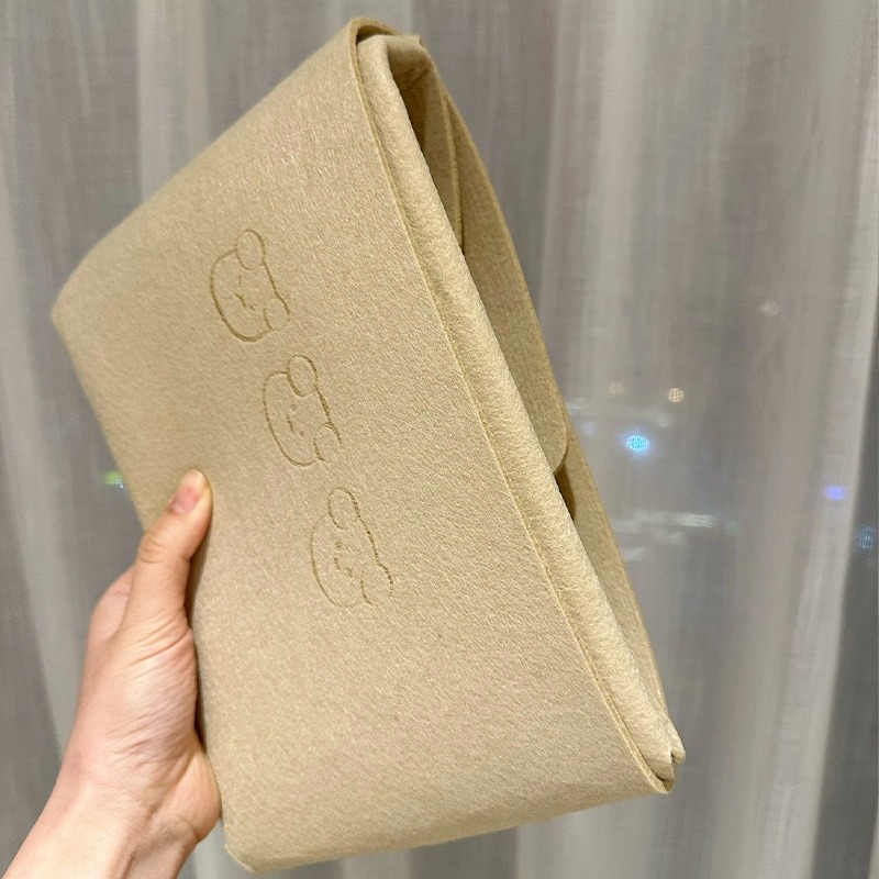 Cesta de almacenamiento de fieltro de oso de gran capacidad, 5 piezas, organizador de ropa plegable, aperitivos, juguetes, organizador de artículos diversos de escritorio