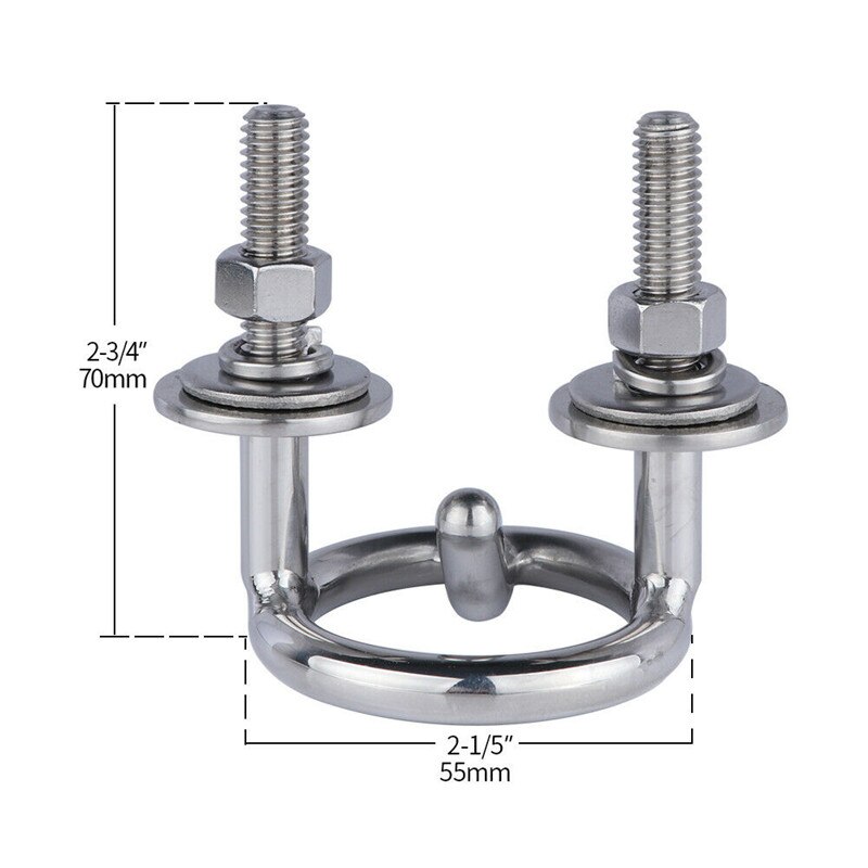 316 Stainless Steel Boat Marine Transom Mount Water Ski Tow Hook 2-1/2" Ring