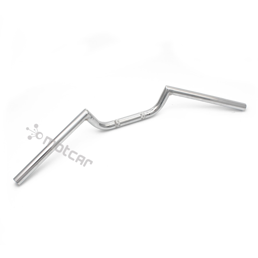 Universal Fit Chopper Café Racer Cruiser Bobber Tracker, manillar de motocicleta cromado de 7/8 "22mm, manillar de altura