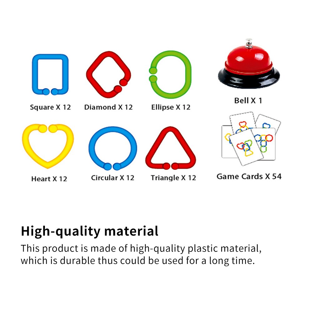 Educational Interactive Over 3 Years Old Game For Children Wide Applicability Ring Game Colors Shapes Cognition