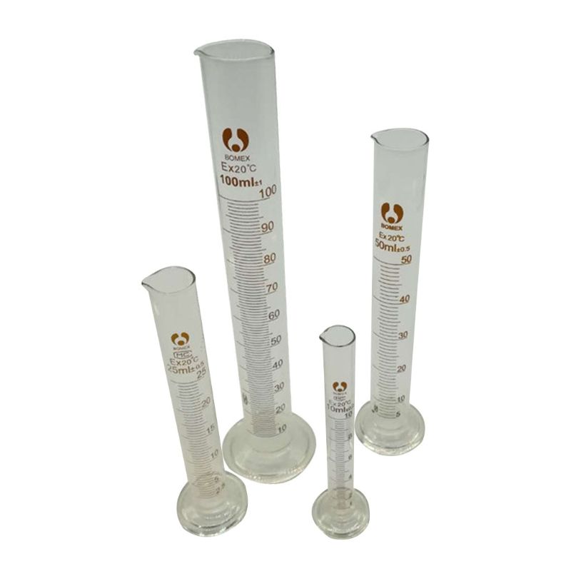 10 Ml 25 Ml 50 Ml 100 Ml Afgestudeerd Cilinder Meten Lab Glas Meten Container Chemie Cilinder Set