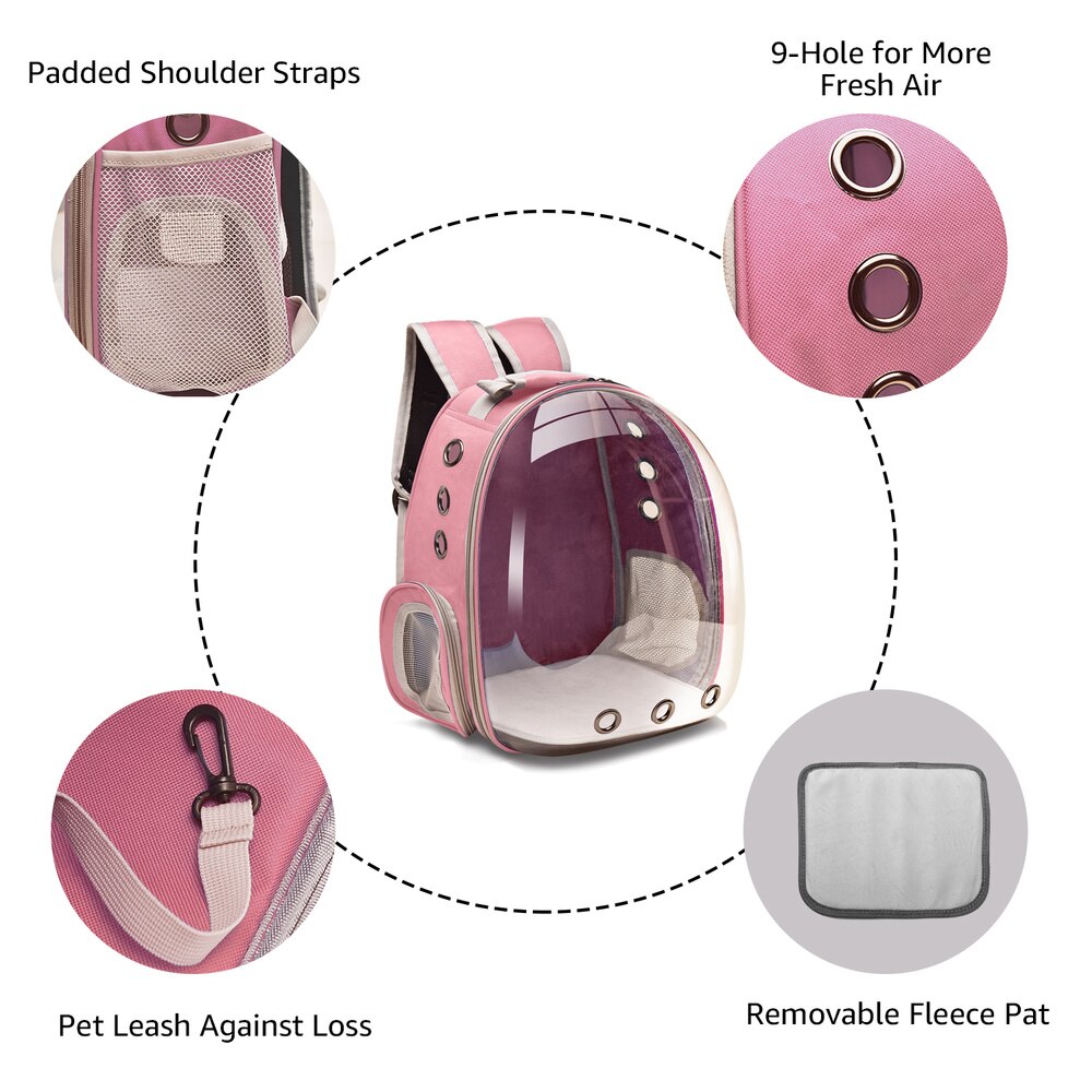 Kat Draagtas Ademend Kat Rugzak Kleine Pet Carrier Bag Outdoor Rugzak Carrier Voor Katten Honden Transparante Ruimte