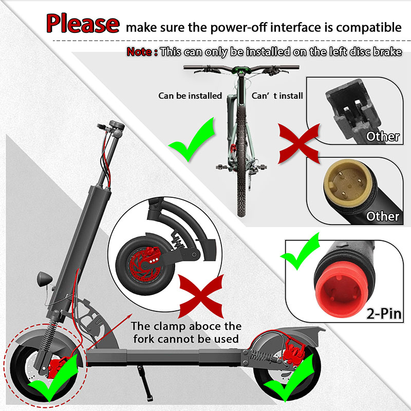 BUCKLOS HD-E635 Scooter Brakes Set Power Off E-Bike Hydraulic Disc Brake Set 160mm Folding Bike Hydraulic Brakes Kit
