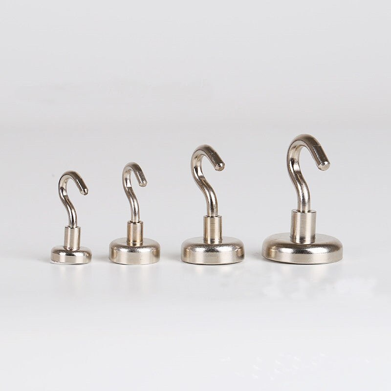 Nyaste magnetiska krokar kraftfull krok magnet hållare 10kg sugvägg krok hållare stöd hårdvara magnetiskt verktyg silver