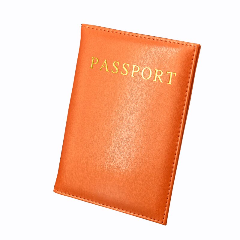 Universal Travel Passport Cover Women Pu Leather Cute Pink Holder Passport Lovely Girl Pasaport Case Travel Covers for passports: Orange