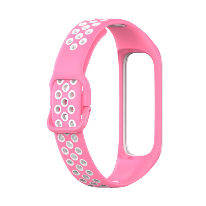 armband Für Samsung Galaxy Fit2 Sport Strap Uhr Silikon Handgelenk Gurt Für Galaxy Fit2 SM-R220 Armband Ersatz Strap: pink white