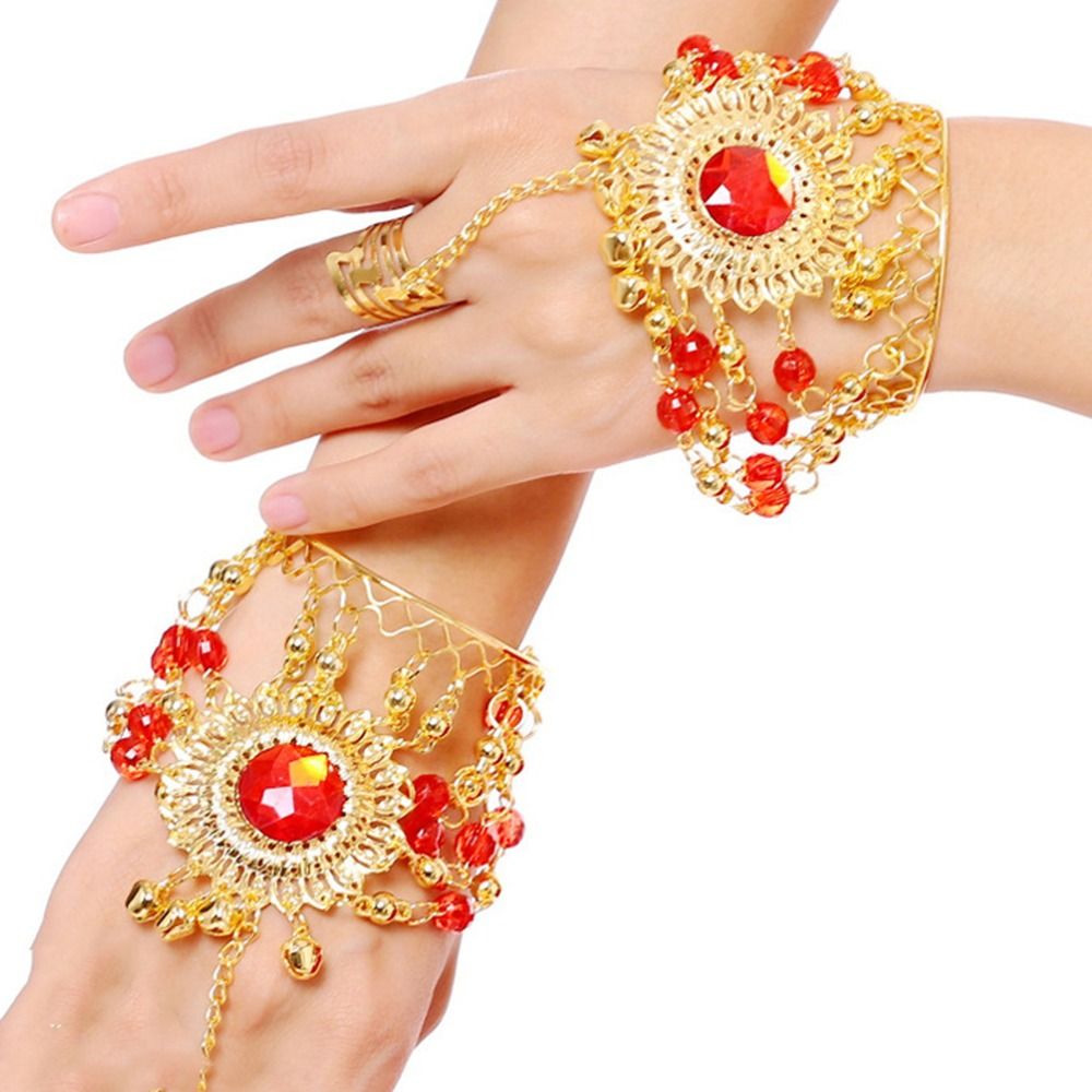 Shining Bracelet Ring Show Out Bead Bohemian Dance Accessories Belly Dance Costumes Diamond Bracelet Accessories