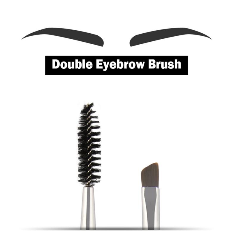 1pc 2 in1 dobbelthovede øjenbrynsbørste øjenbrynsbørste begynder blød affaset makeup-sæt til øjenblanding kosmetisk øjenværktøj