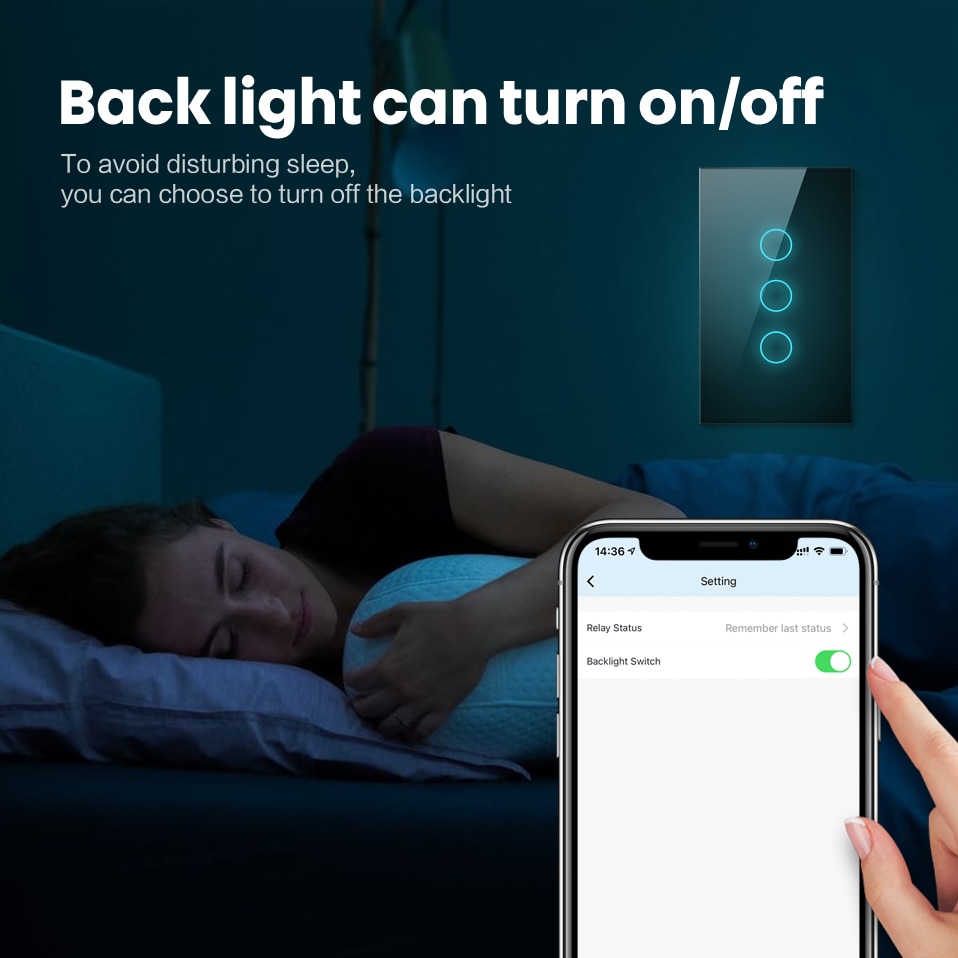 AVATTO-interruptor inteligente Tuya Zigbee con retroiluminación, encendido/apagado, cable de fuego neutro para casa inteligente, 1/2/3 entradas, funciona con Alexa y Google Home
