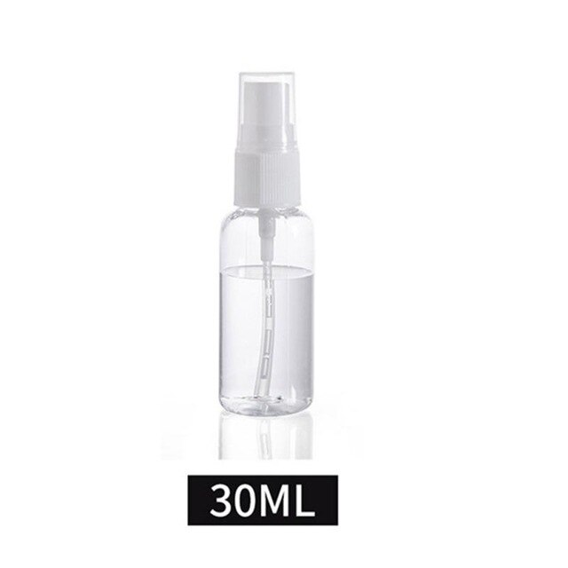 30ml/50ml/100ml transparante lege spuitflessen 1 draagbare navulbare fles cosmetische handdesinfectiemiddel alcoholdispenser: C