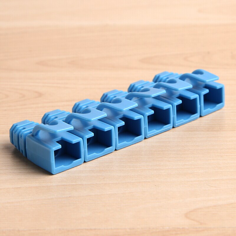 AMPCOM RJ45 Ethernet Network Cable Strain Relief Boots Cable Connector Plug Covers for CAT5 CAT5e CAT6 (Plastic)