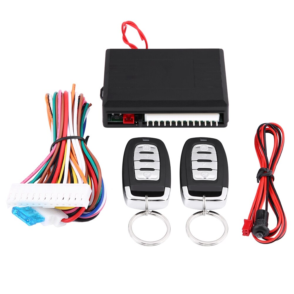 Universal Car Door Lock Keyless Entry System With Trunk Release Button Remote Central Locking Kit For Most Vehicle: 01