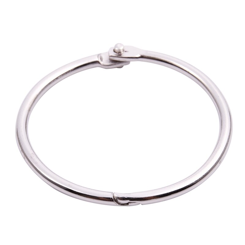 20 piezas papelería grapa metálica Carpeta de libros hoja suelta Snap llaveros de anillos