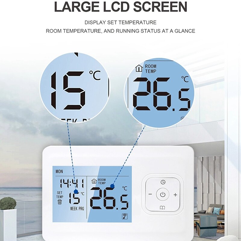 Heating Thermostat Programmable Wall-Mounted Furnace Wifi Thermostat Wireless Temperature Control Constant Temperature