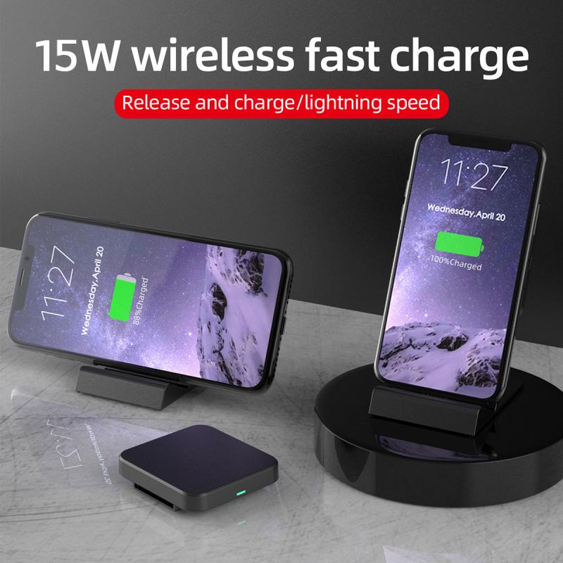 15W Qi Wireless Charger Stand Qi Fast Charge Phone Stand Multifunctional Wireless Charging Pad For iPhone 11 Pro Samsung