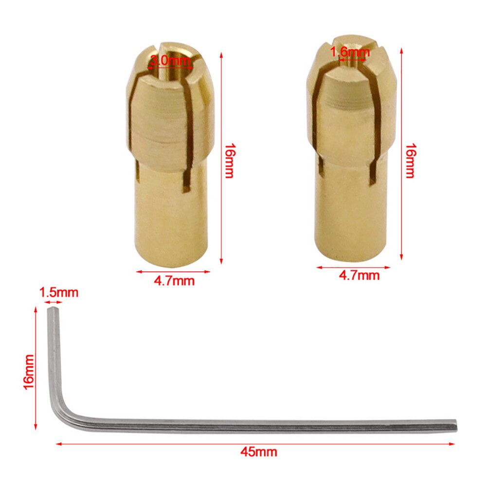 4 Stuks Mini Boor Klauwplaten Adapter Spantangen Quick Chuck Voor Mini Gereedschappen Koperen Boor Map Koper Cap Axis Boor Spantang gereedschap