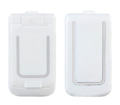 Mini Flip teléfono móvil LONG-CZ J9 0,66 "más pequeño teléfono celular inalámbrico Bluetooth marcador FM Voz Mágica auriculares manos libres para niños: White