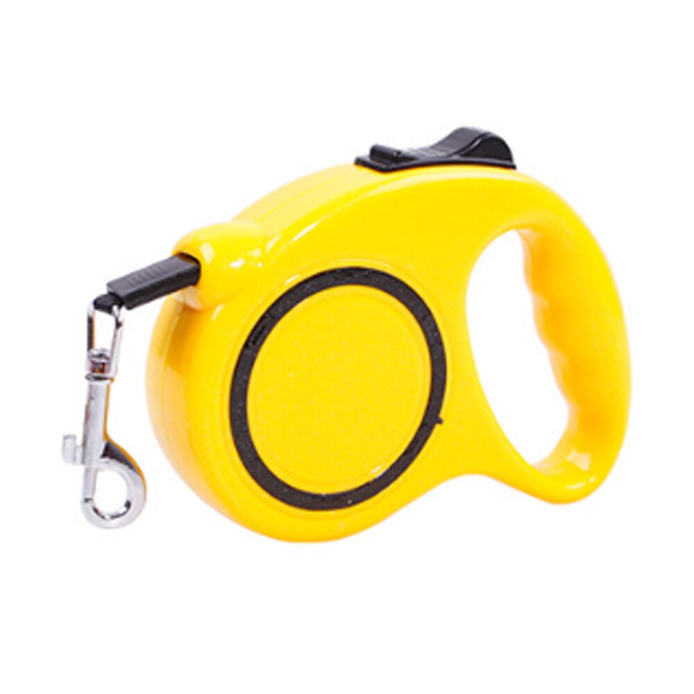 Dog Collars and Leashes Pet Dog Cat Puppy Automatic Retractable Traction Rope Walking Lead Leash: YELLOW 5M