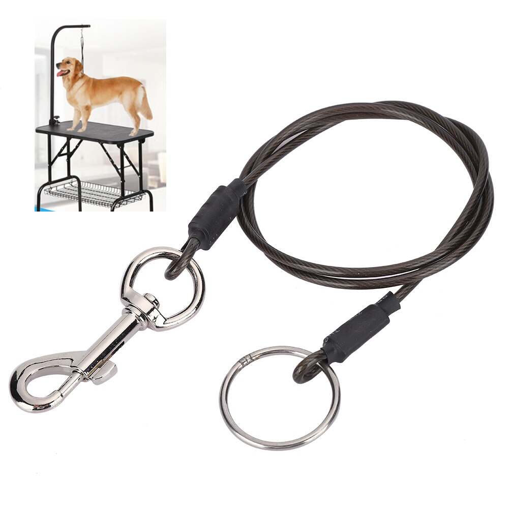 Indpakket ståltrådsnor kæledyr fast reb grooming kabel enkelt løkke til kæledyr brusebad egnet til de fleste hunde