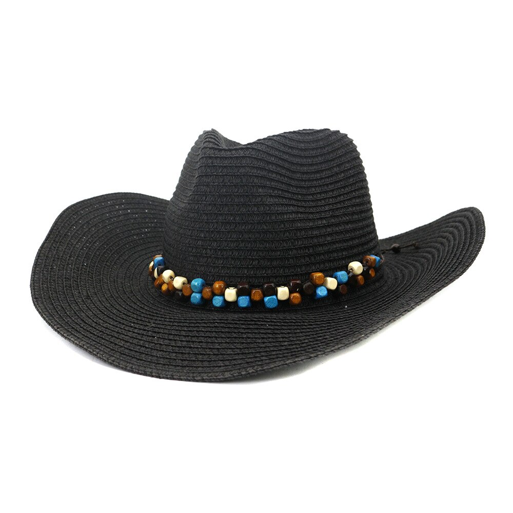 Olkihattu western cowboy hatut naisille cowgirl kesähatut naiselle aurinkohattu nahkahelmillä vyö rantalakki panama lippalakit: 5