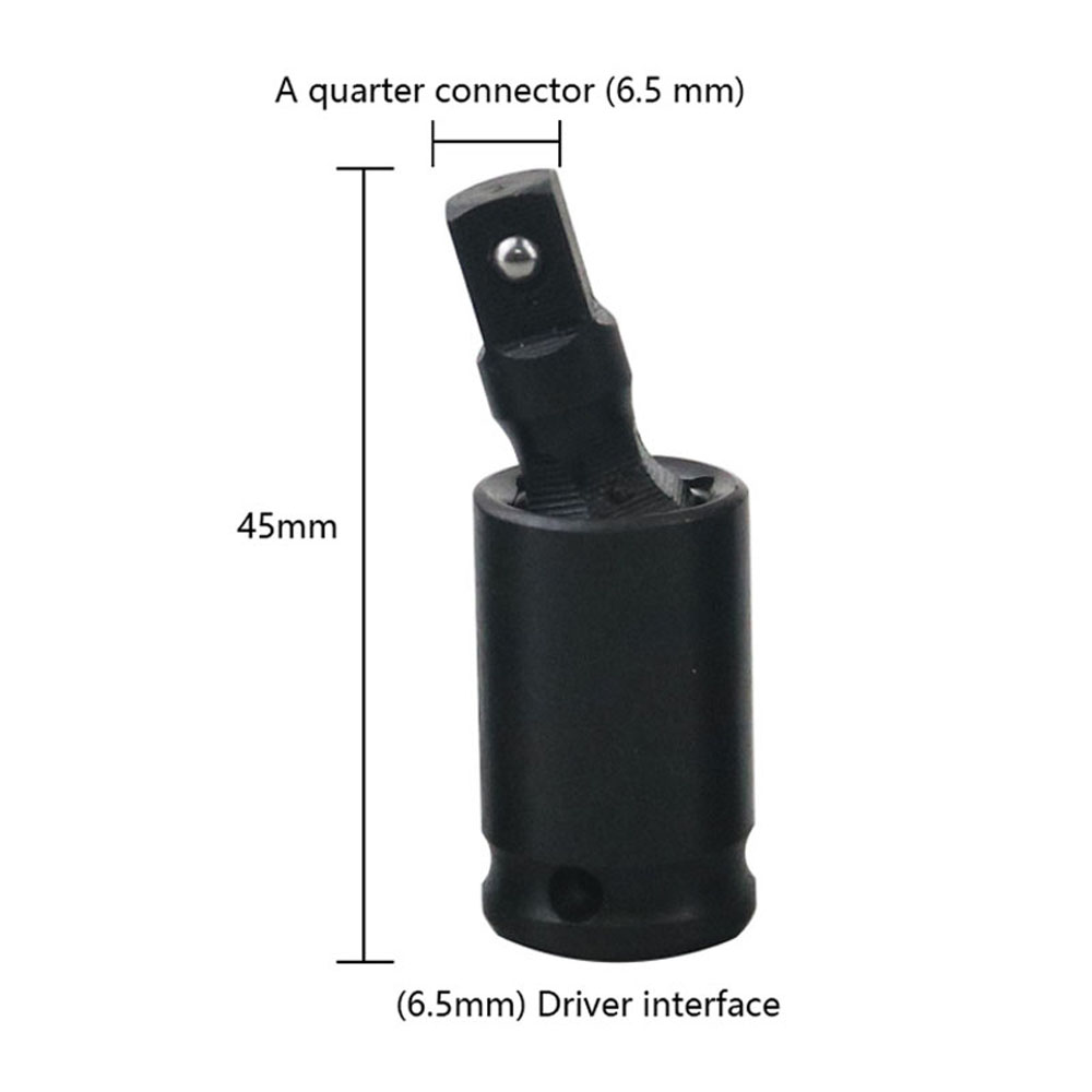 360 Degree Swivel Knuckle Joint Air Impact Wobble Socket Adapter Hand Tool 1/2inch 3/8inch 1/4inch Hand Tool Accessory: quarter inch