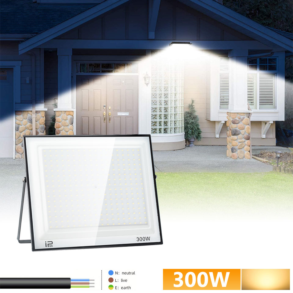 Led Flood Light IP66 Waterproof 100W 200W Outdoor Floodlight Spotlight LED Reflector Street Lamp Wall Flood Lights
