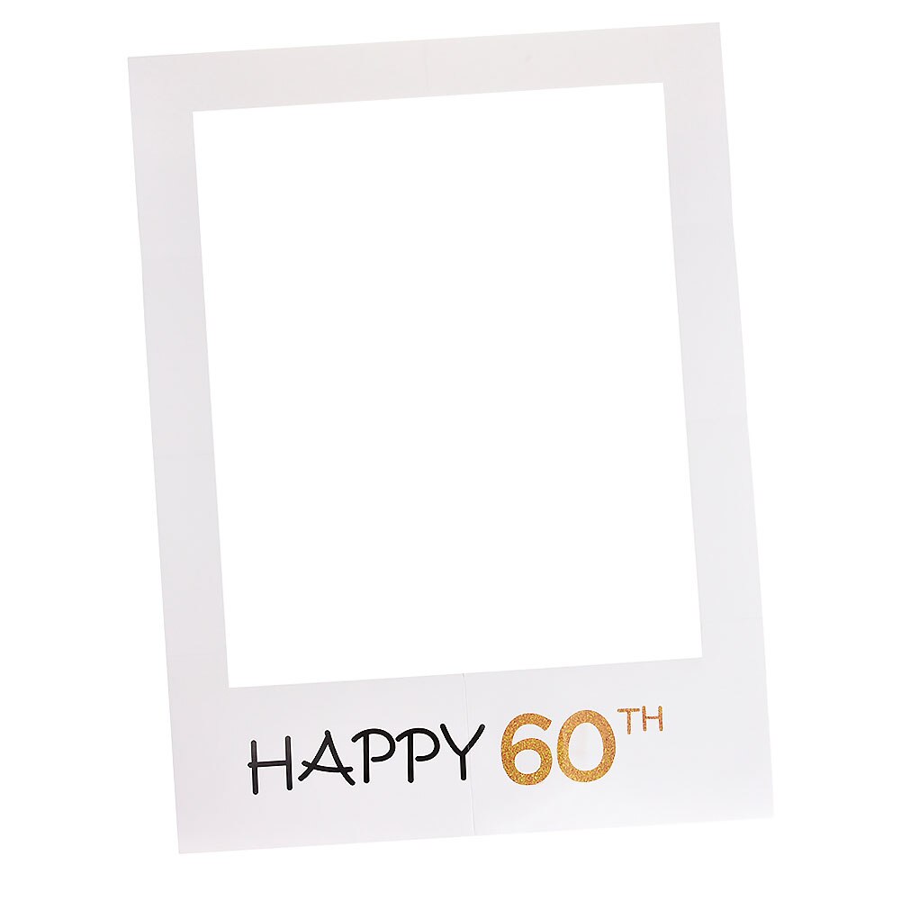 1st/16/18/21/30/40/50/60th Birthday Party Photo Frame Selfie Decoration Booth Photograph Props: 60 th