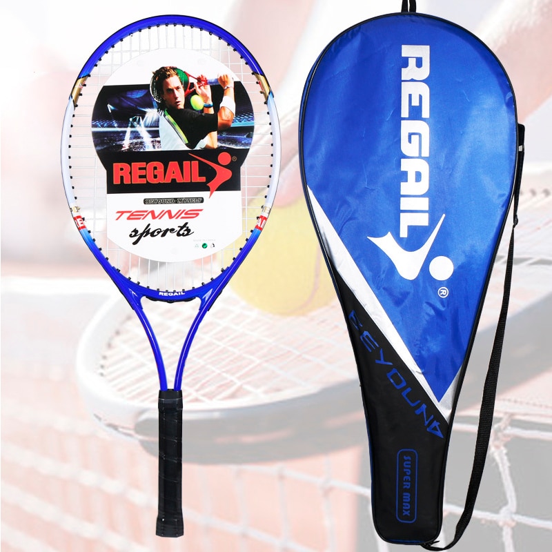 Beginner Tennis Racket Single Adult Aluminum alloy Paddle Men Women Universal Set With Bag Trainer Overgrip Ball Padel