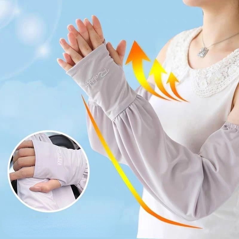 Summer Loose Sunscreen Driving Ice Silk Sleeve Female Long Length UV Protection Arm Arm Glove Sleeves Super Soft Breathable