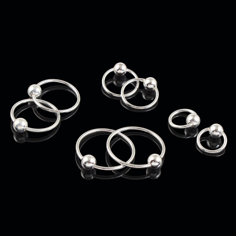 Echt 925 Sterling Zilveren Piercing Ronde Tepel Ring 20G Buitendiameter 8 10 12 Mm Wenkbrauw Piercing Sieraden mode-sieraden