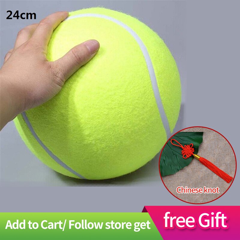 24Cm Giant Tennisbal Voor Hond Kauwen Speelgoed Grote Opblaasbare Tennisbal Hond Interactief Speelgoed Dierbenodigdheden Outdoor cricket Hond Speelgoed: Default Title