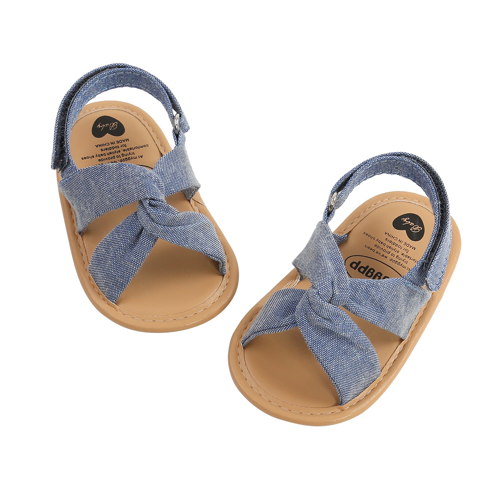 Chaussures pour bébé fille de 0 à 18 mois, sandales plates de couleur unie, semelle en caoutchouc souple, antidérapantes, chaussures de première marche d'été